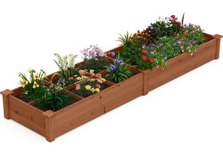 Costway Aiuola Rialzata In Legno, Aiuola Da Giardino Con 2 Cassette Per Piante …