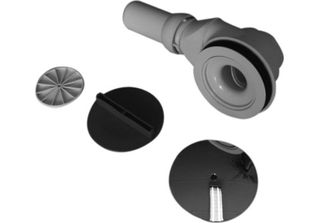 Piletta Duravit Per Piatti Doccia, Uscita Orizzontale 90 Mm, Cromo