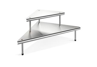 Maximex 2045030500 Maximex Massivo Duo Eckregal Silber 2 FachböDen