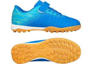 Bambini Multinocken Ragazzi Velcro Calcio Scarpe Koldi Blu Taglia 31
