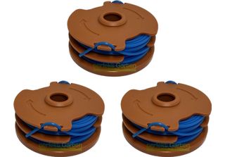 3 Bobine Di Filo Per Worx Wg 100 101 104 105 106 108 109 110 E / WA0007 Decespu…