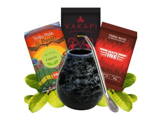 Set Per Tè Yerba Mate Paraguaiano 150 G Con Tazza In Ceramica Marmol 350 Ml - M…