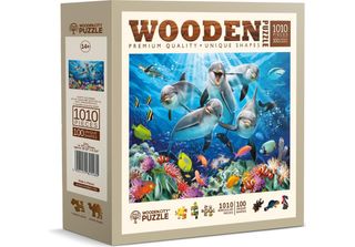 Wooden City Holzpuzzle Happy Dolphins 1010 Dlks