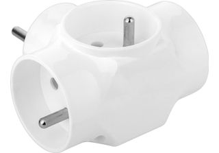 Elgotech URZ3293 Distributore Triplo Per Presa Ac 250V - Bianco