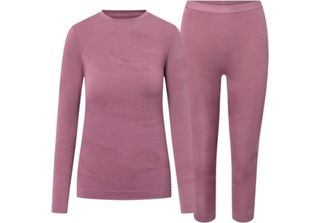 Viking Base Layer Gasher Donna 3/4 Merino Set Intimo Rosa Xl