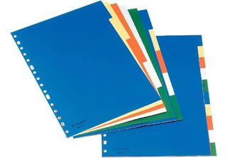 Esselte Confezione Da 5 Indici Multiforo A4 Multicolore Multicolore Taglia Unica