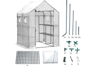 Hengda Film Serra Per Pomodori 143X143X195 Cm Serra, Bianco