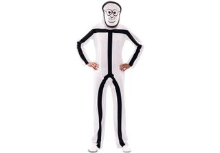Costume Da Stickman Figura Per Adulti