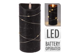 Candela Led 7X15Cm 1LED/10LED Nero