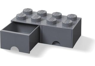 Room Copenhagen Lego Storage Brick Drawer 8, Storage Box (Dark Grey, Two Drawer…