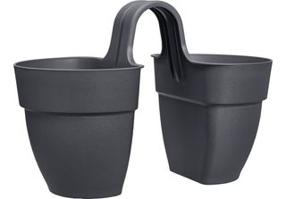 Elho® Vibia Campana GeläNdertopf Flower Twin Anthracite 21 Cm - Plastica