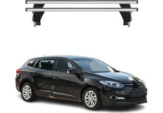Portapacchi Menabo Per Renault Megane Mk3 Sportour 2009-16 Grigio Alluminio
