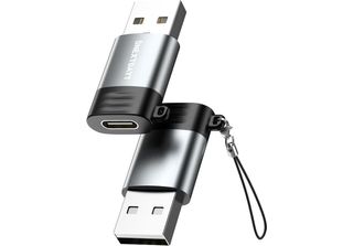 Adattatore USB-C Femmina USB-A 2.0 Nextbatt - Nero/Grigio