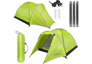Tenda Turistica 3 Persone Alpenair Pro Zanzariera 2X2 Giubotto Da Campeggio