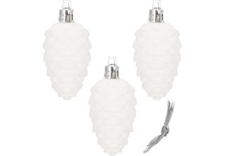 Springos Decorazioni Albero 3 Coni Con Glitter Decorazioni Albero Di Natale Cio…
