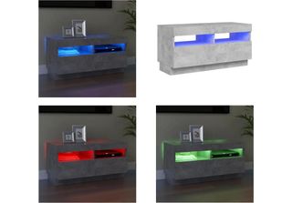 Mobile Tv Vidaxl Con Illuminazione Led Grigio Cemento 80X35X40 Cm - Mobile Tv -…