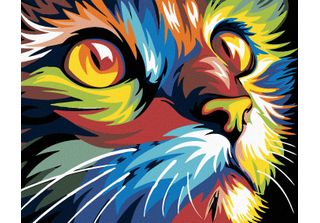 Zuty - Quadro A Diamante - Cat, 40X50 Cm, Tela Tesa Su Telaio