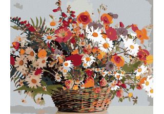 Zuty - Quadro A Diamante - Fiori Di Lucchia In Un Cestino, 40X50 Cm, Tela Tesa …