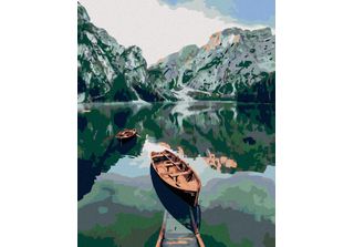 Zuty - Diamond Painting - Pramice Su Un Lago In Montagna, 40X50 Cm, Senza Corni…