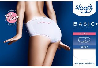 Sloggi Slip Sloggi Basic+ Midi 2Pack Pantaloni