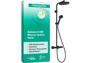 Hansgrohe Activera S Showerpipe 240 1Jet Ecosmart Con Ecostat Fine Varia, Nero …