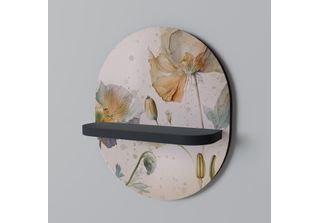 Soften Poppy Scaffale Ovale Nero