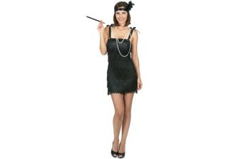 Costume Charleston Retrò Da Donna Charleston Anni '20 Nero - S