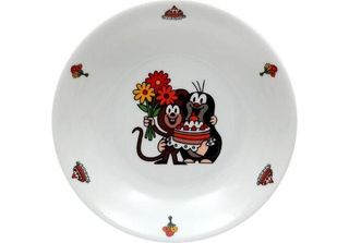 Thun 1794 Mole E Torta, Piatto Fondo 20, Porcellana Ceca, Thun