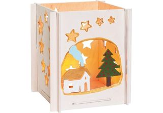 Pebaro | Kit In Legno - Casa Di Natale Con Portacandele