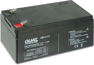 Quatpower Accumulatore Al Piombo LB3.3-12, 12 V-/3,3 Ah