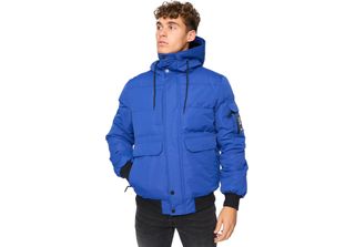 Crosshatch - Bomber "Milwaka"" Da Uomo BG1836 (L) (Blu)"