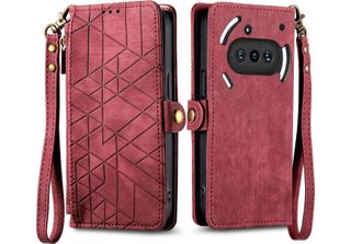 Per Nulla Phone 3A Design Geometrico Similcuoio Zipper Book Wallet Case Con Loo…