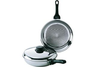 Padella Kelomat Grillmeister Con Coperchio Ø28 Cm Griglia A Induzione In Acciai…
