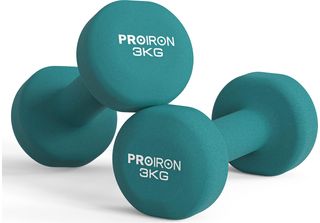 Proiron PRKNED03K Manubri, 2 Pezzi, 3 Kg, Verde Scuro, Neoprene