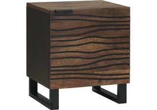 Syfax™ Armadio Da Notte Noce 40 X 33 X 46 Cm Legno Massello Di Acacia