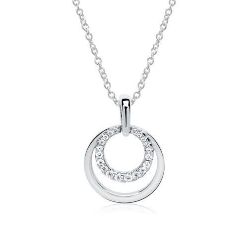 Kette Kreise Sterlingsilber Zirkonia