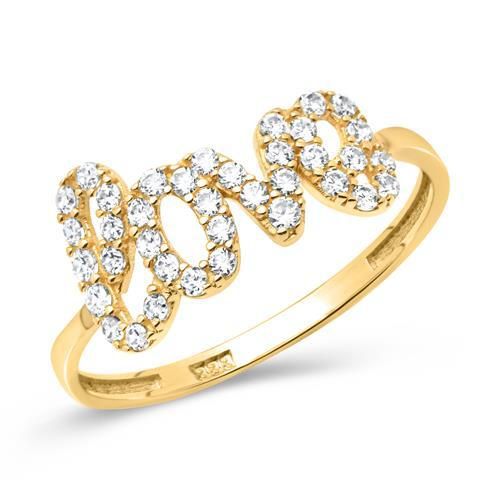 Ring 333er Gelbgold Love Zirkonia