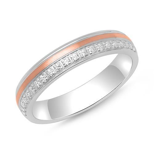 Ring Sterlingsilber und Roségold mit Zirkonia