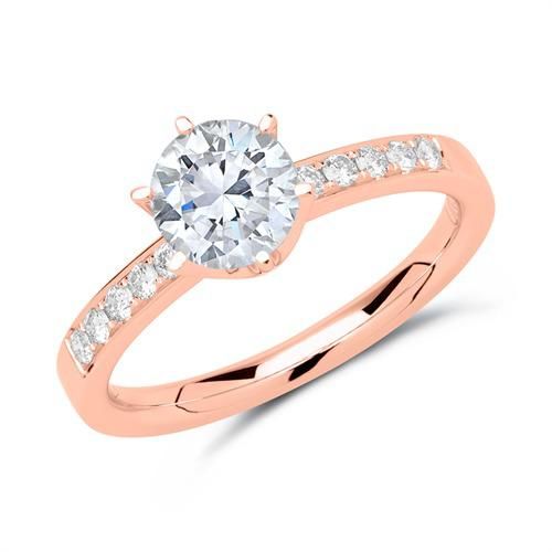 Ring 750er Roségold mit Diamanten