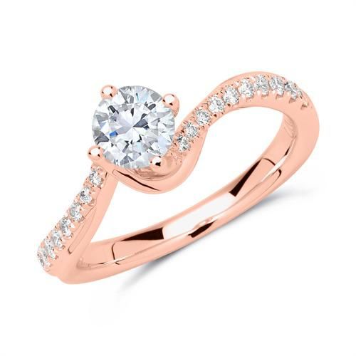 Ring 750er Roségold mit Diamanten