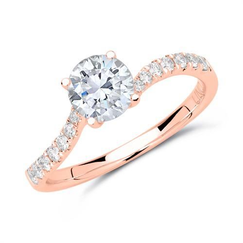 Ring 750er Roségold mit Diamanten