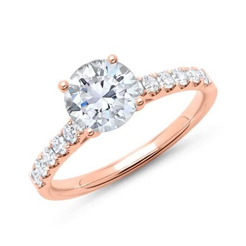 Ring 750er Roségold mit Diamanten