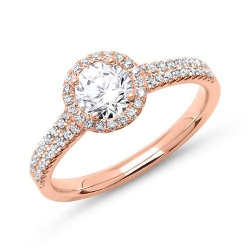 Ring 585er Roségold mit Brillanten