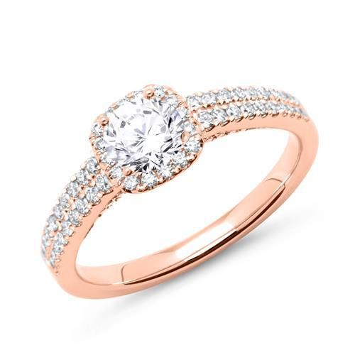 Ring 750er Roségold mit Diamanten