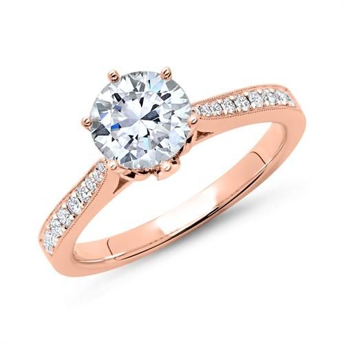 750er Roségold Ring mit Diamanten