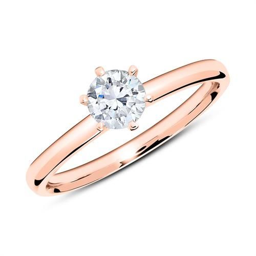 Ring aus 14K Roségold mit Diamant 0,50 ct.