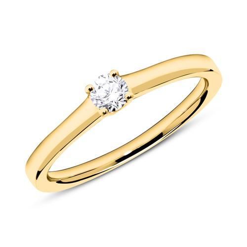 Ring aus 585er Gold mit Diamant 0,15 ct.