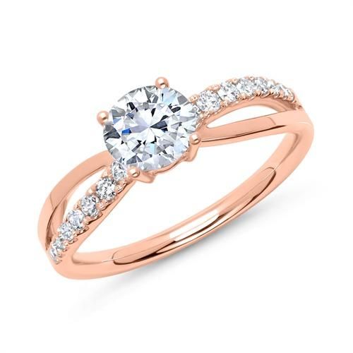 Ring 750er Roségold mit Brillanten