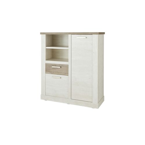 Highboard Duro - weiß - 110 cm - 128 cm - 41 cm - Sconto