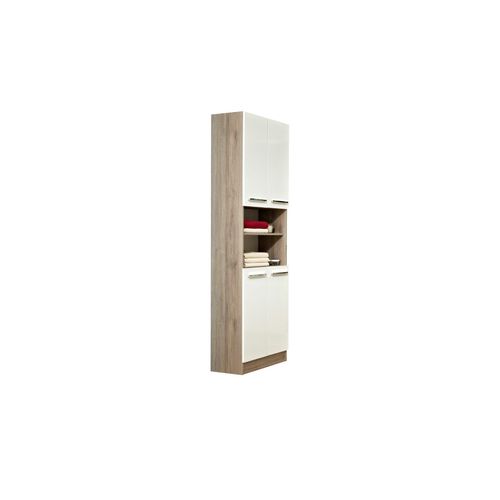 Bad-Hochschrank Salzburg - holzfarben - 50 cm - 195,5 cm - 33 cm - Sconto